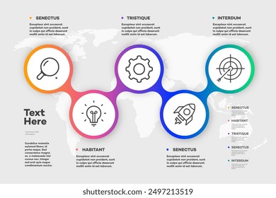 Farbstil für Infografik-Vorlagen-Zeitleiste