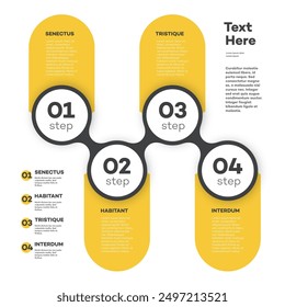 Infographic template timeline process color style