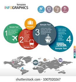 Infographic template. travel, vacation. vector illustration