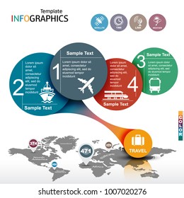 Infographic template. travel, vacation. vector illustration