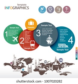Infographic template. travel, vacation. vector illustration