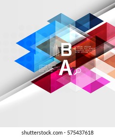 Infographic template - triangle tiles background. Vector template background for workflow layout, diagram, number options or web design