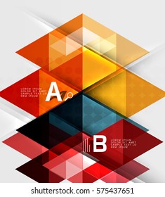 Infographic template - triangle tiles background. Vector template background for workflow layout, diagram, number options or web design