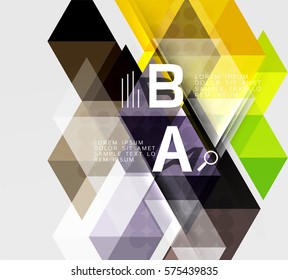 Infographic template - triangle tiles background. Vector template background for workflow layout, diagram, number options or web design