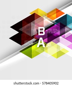 Infographic template - triangle tiles background. Vector template background for workflow layout, diagram, number options or web design