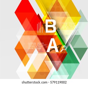 Infographic template - triangle tiles background. Vector template background for workflow layout, diagram, number options or web design