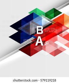 Infographic template - triangle tiles background. Vector template background for workflow layout, diagram, number options or web design