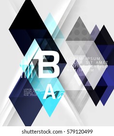 Infographic template - triangle tiles background. Vector template background for workflow layout, diagram, number options or web design