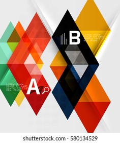 Infographic template - triangle tiles background. Vector template background for workflow layout, diagram, number options or web design