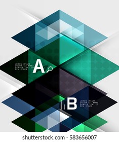Infographic template - triangle tiles background. Vector template background for workflow layout, diagram, number options or web design