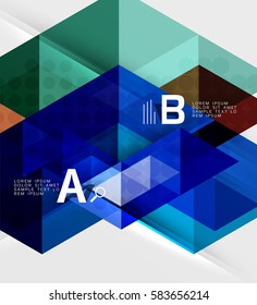 Infographic template - triangle tiles background. Vector template background for workflow layout, diagram, number options or web design