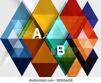 Infographic template - triangle tiles background. Vector template background for workflow layout, diagram, number options or web design