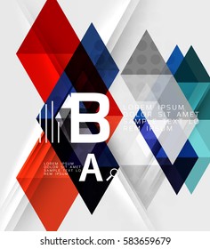 Infographic template - triangle tiles background. Vector template background for workflow layout, diagram, number options or web design