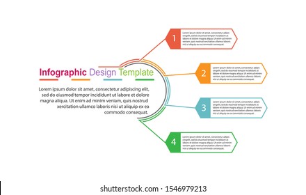 Infographic template for use in illustrating a workflow, diagram, business process parameters, strategies and planning.
