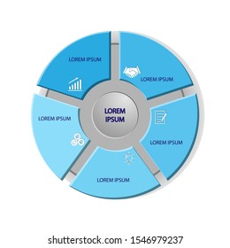 Infographic template for use in illustrating a workflow, diagram, business process parameters, strategies and planning.
