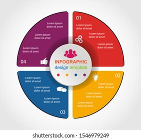 Infographic template for use in illustrating a workflow, diagram, business process parameters, strategies and planning.