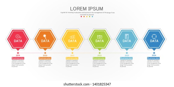 Infographic template  Used in design or education There are 6 steps or levels. Which is useful in business as well