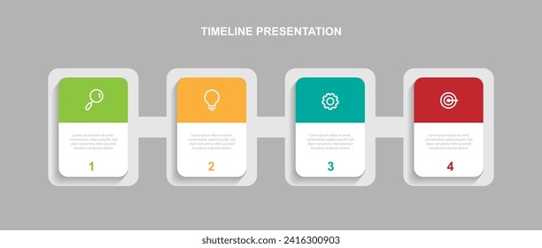 Infographic template vector with 4 step or option