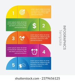 Vector de plantilla de infografía. Proceso comercial con 2 pasos, opciones, círculos. Se puede utilizar para diagramas de flujo de trabajo, informes anuales, presentación