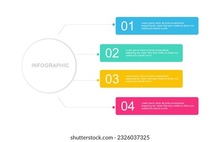 infographic template vector with colorful