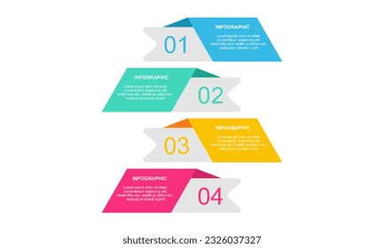 infographic template vector with colorful