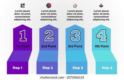 Infographic Template Vector Design for Business Presentation with 4 Options