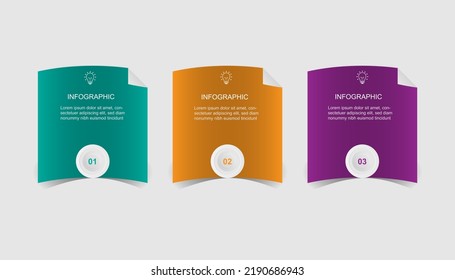 Infographic template vector design with full color