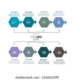 Infographic template vector element