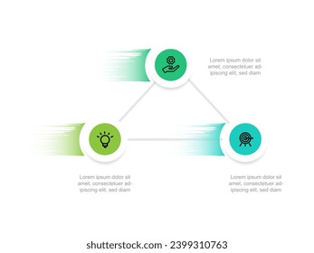 Infographic template vector element with 3 step process or options 