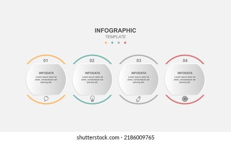 Infografische Vorlage Vektorelement mit 4 Schritten oder Option.