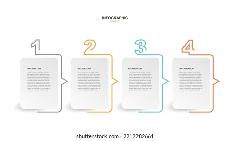 Infographic template vector element with four step or option.