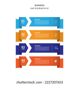 Infographic template vector element with four step.