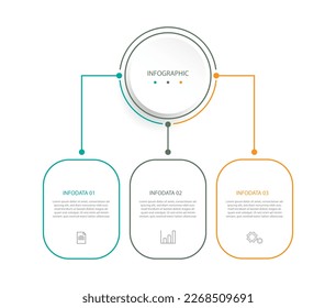 infographic template vector element with three step concept
