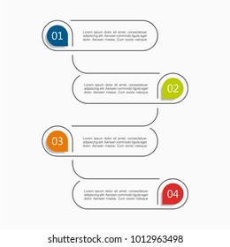 Infographic template. Vector illustration. Can be used for workflow layout, diagram, business step options, banner, web design.