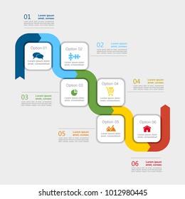 Roadmap Infographic Design Template Four Steps Stock Vector (Royalty ...