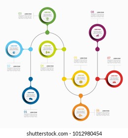 Infographic template. Vector illustration. Can be used for workflow layout, diagram, business step options, banner, web design.