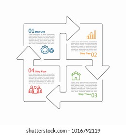 Infographic template. Vector illustration. Can be used for workflow layout, diagram, business step options, banner, web design.