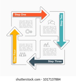 Infographic template. Vector illustration. Can be used for workflow layout, diagram, business step options, banner, web design.