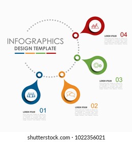 Infographic template. Vector illustration. Can be used for workflow layout, diagram, business step options, banner, web design.