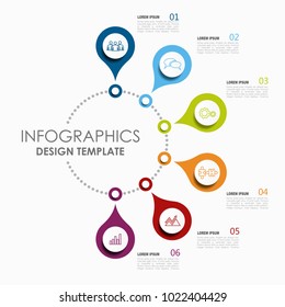 Infographic template. Vector illustration. Can be used for workflow layout, diagram, business step options, banner, web design.