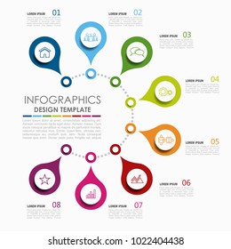 Infographic template. Vector illustration. Can be used for workflow layout, diagram, business step options, banner, web design.