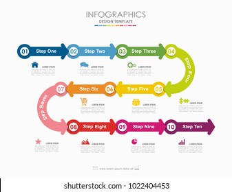 Infographic template. Vector illustration. Can be used for workflow layout, diagram, business step options, banner, web design.