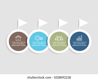 Infographic template. Vector illustration. Can be used for workflow layout, diagram, business step options, banner, web design.