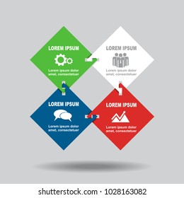 Infographic template. Vector illustration. Can be used for workflow layout, diagram, business step options, banner, web design.