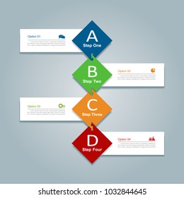 Infographic template. Vector illustration. Can be used for workflow layout, diagram, business step options, banner, web design.