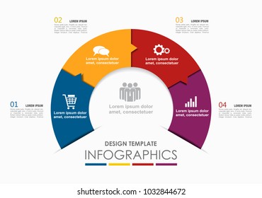 Infographic template. Vector illustration. Can be used for workflow layout, diagram, business step options, banner, web design.