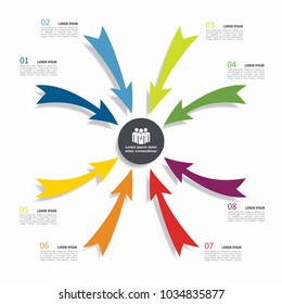 Infographic template. Vector illustration. Can be used for workflow layout, diagram, business step options, banner, web design.