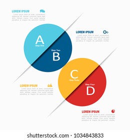 Infographic template. Vector illustration. Can be used for workflow layout, diagram, business step options, banner, web design.