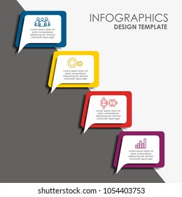 Infographic template. Vector illustration. Can be used for workflow layout, diagram, business step options, banner, web design.