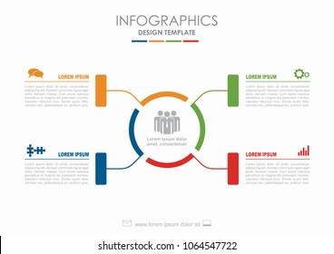 Infographic template. Vector illustration. Can be used for workflow layout, diagram, business step options, banner, web design.